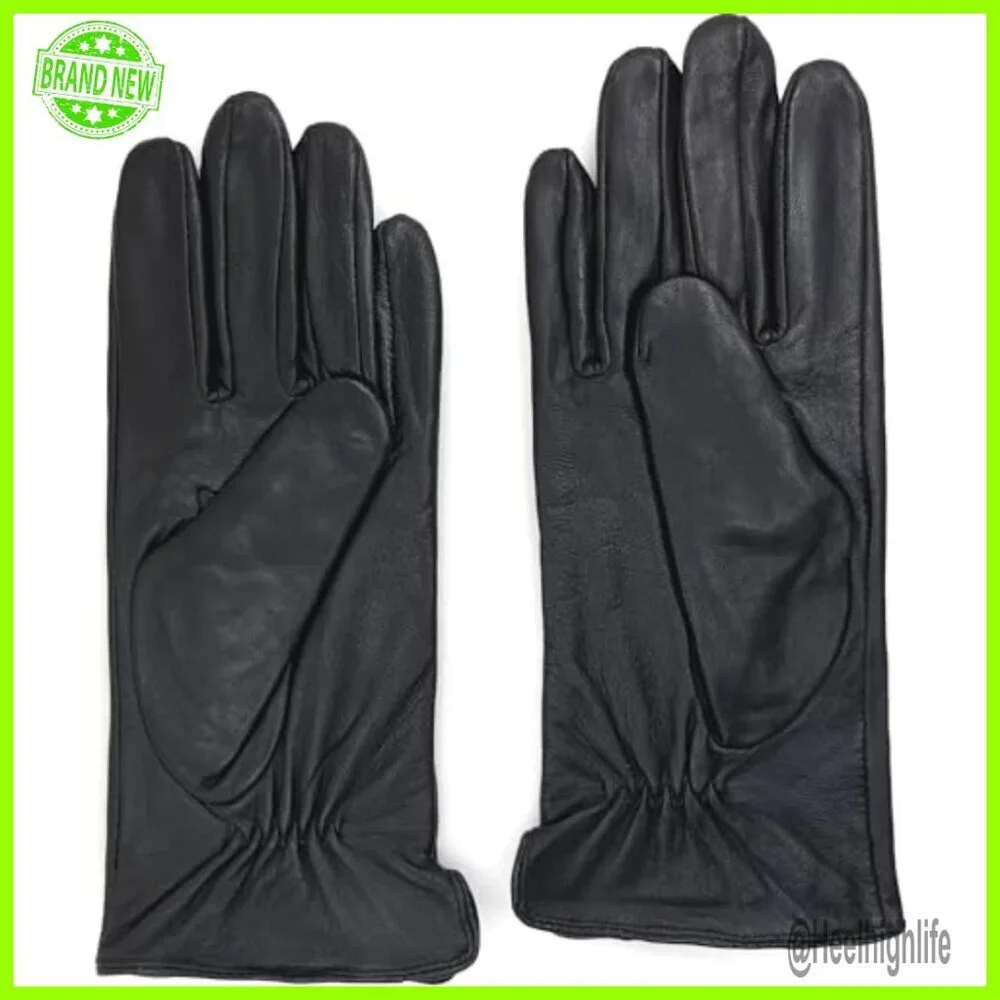 Genuine Sheepskin Leather Gloves Cashmere Lined Women's Medium Cold Weather